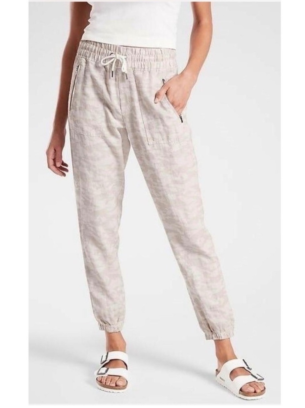 NWT Athleta Cabo Tide Linen Jogger